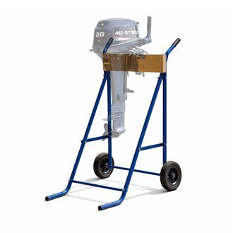Relaxdays Relaxdays Soporte Para Motor Fueraborda, Almacenamiento Y Transporte, Para Motor De Eje Largo Hasta 100 Kg, Acero, Azul