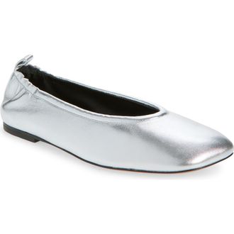 3.1 Phillip Lim ID Stretch Back Ballet Flat in Silver at Nordstrom Rack, Size 7Us / 37Eu