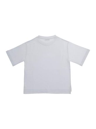 Gucci Boys Kids T-Shirt With Front Logo White Cotton T-Shirts And Polos
