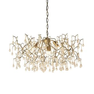 Netlighting RIMINI Stylish Dimmable Indoor Modern 4 Light Glass Ceiling Pendant in Gold