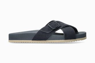 Mephisto Womens Kennie Slide In Deep Blue