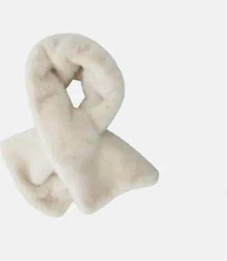 Oui Faux Fur Stole In Whitecap Grey