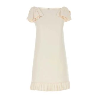 Valentino Garavani Short Dresses, female, White, Size: XS Crepe Couture Dress