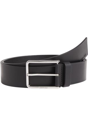 Calvin Klein Lederg&uuml;rtel CALVIN KLEIN WARMTH 40MM, Herren, Gr. 100, schwarz (ck schwarz), B&uuml;ffelleder, unifarben, G&uuml;rtel Lederg&uuml;rtel, mit Logopr&auml;gung