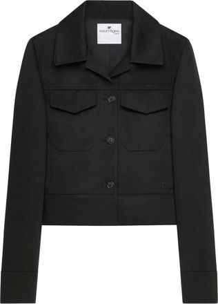 Courrèges buttoned shirt jacket - Black