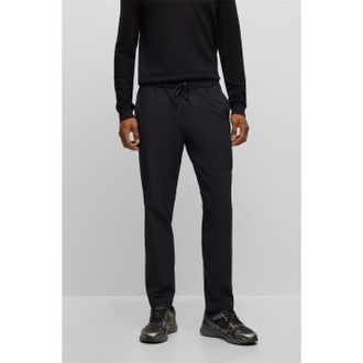 HUGO BOSS Mens Jordison Solid Patterned Straight Joggers in Black - Size 30W/32L