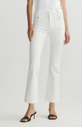 DL1961 Bridget Boot Instasculpt High Rise Crop Jeans in Porcelain at Nordstrom, Size 30