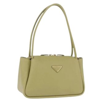 Prada Pre-owned Vintage Schoudertas - Dames - Pre-owned - Groen - Maat: ONE Size Leer