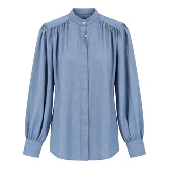 Mars&eacute;m Marsem - Chambray Shirt - Dames - Blouses & Shirts - Blauw - Maat: S Denim