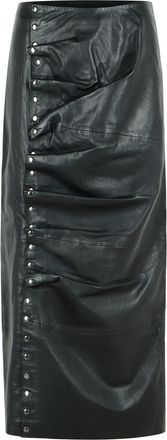 Rotate Nettie-rok in zwart Eco-leer