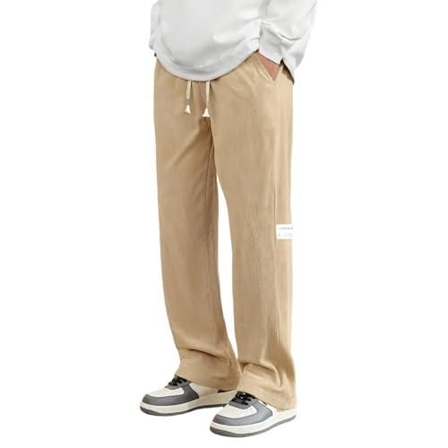 Generic Pantalon Cargo Noire Homme Pantalons Toile Droit Cigarette