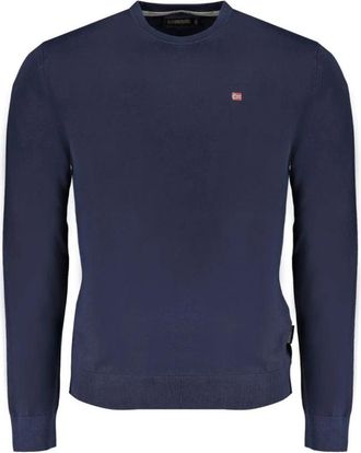 Napapijri Crew Neck Jumper - Heren - Ronde hals truien - Blauw - L - Katoen - Truien & Vesten