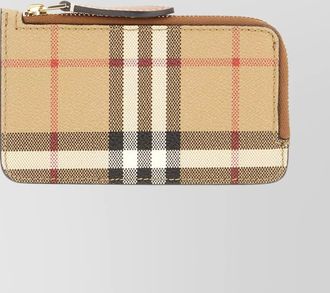 Burberry checkered pattern wallet and cardholder