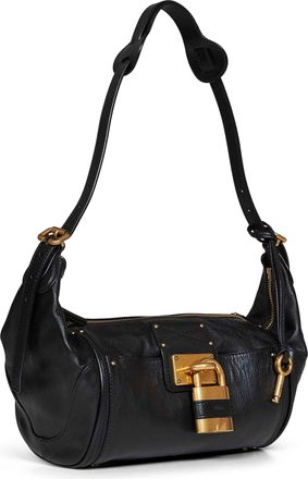 Chlo&eacute; Womens Crossbody Bag Paddington Black Calf Leather Shoulder