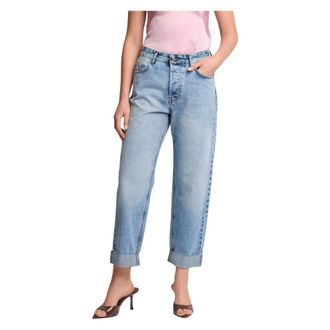 Kocca Cropped Jeans, female, Blue, Size: 2XS Denim Trousers with Cuff
