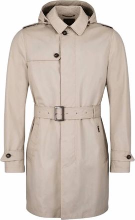 Moorer Womens Belted Trench Coat In Beige