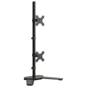 vidaXL Soporte Para Monitor Doble Acero Negro Vesa 75/100 Mm Vidaxl