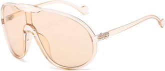 Generic Fashion Outdoor Large Frame Street Photography Sunglasses For Men And Women Sports Vacation Party Sun Glasses(Clear)