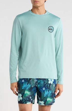 Quiksilver Samy UPF 50+ Long Sleeve Graphic Sun Shirt in Jade Gray at Nordstrom Rack, Size X-Large