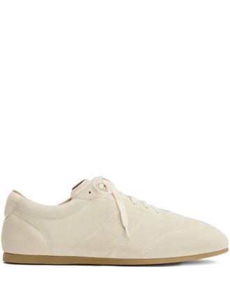 Christophe Lemaire Sneakers trapuntate in pelle scamosciata - Toni neutri