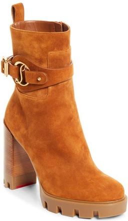 Christian Louboutin Dianouchette Leather Lug Boot in 728K Toscan at Nordstrom, Size 41.5