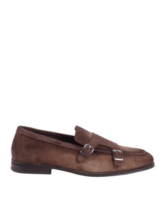 Doucal's Adler Double Buckle Suede Loafers