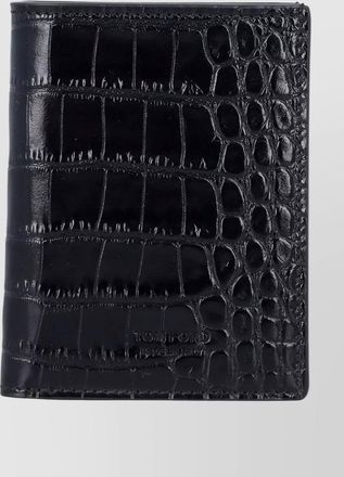 Tom Ford folding card holder crocco print leather