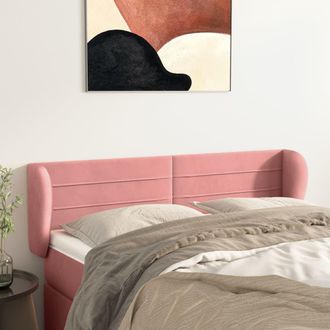 vidaXL Cabecero De Terciopelo Rosa 147x23x78/88 Cm Vidaxl