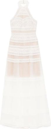 Saiid Kobeisy Abito lungo a collo alto - Bianco