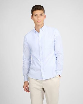 Onia Oxford Long Sleeve Button Down in Light Blue/whit at Nordstrom, Size Large