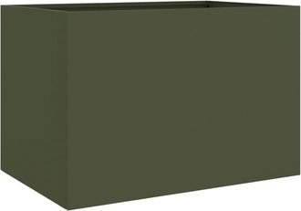 vidaXL Jardinera Acero Verde Oliva 62x40x39 Cm Vidaxl