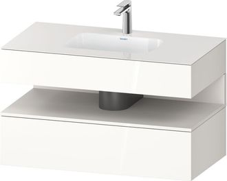 Duravit Qatego Lavabo Encastrado Con Base De Lavabo Consola, - Duravit