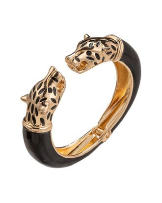Eyecandy LA Eye Candy La Crystal Double Leopard Cuff Bracelet