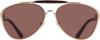 Burberry Dark Brown Pilot Mens Sunglasses BE3160 110973 61