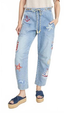 Free People Twyla Barrel Jeans In Going Coastal