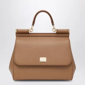 Dolce & Gabbana Large caramel Sicily Hand Bag
