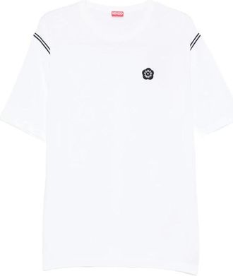 Kenzo Patch T-shirt met ronde hals - Heren - T-shirts - Wit - 3XL - Katoen - Tops