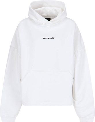 Balenciaga Logo Embroidered Hoodie