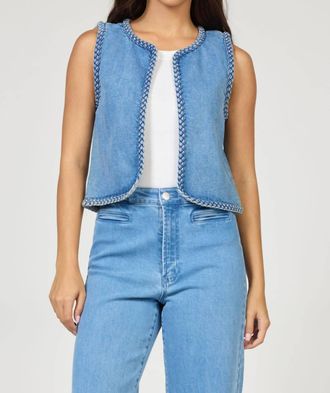 Dear John Denim Wyatt Denim Vest In Medium Blue