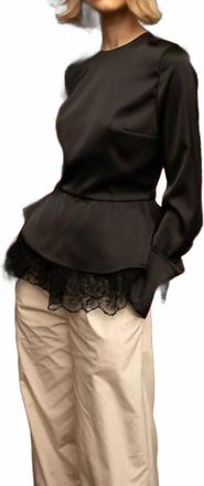 Kika Vargas Kelsi Long Sleeve Top In Black