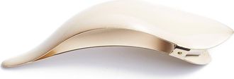 Ficcare Maximas Silky Hair Clip in Silky Creme/Gold at Nordstrom, Size Small