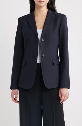 Theory Slim Fit Blazer in Deep Navy at Nordstrom, Size 16
