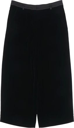 Giorgio Armani Wide Trousers, female, Black, Size: M Wide Trousers