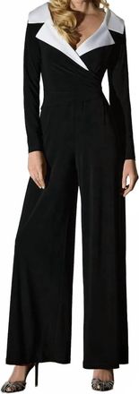 Joseph Ribkoff Formal V-Neck Jumpsuit In Black