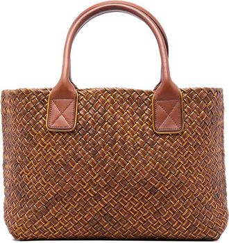 Bottega Veneta Pre-owned Bottega Veneta Limited Edition Metallic Lambskin Intreccio Cabat Tote Ladies VLOMA0NJ7XKLJZ5N