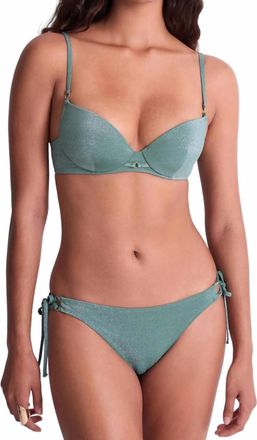 Aubade Summer Glow Plunge Padded Bikini Top In Aqua