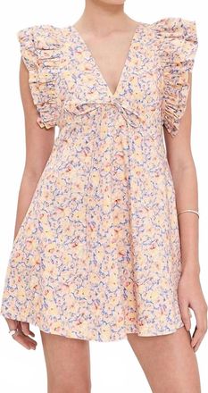 Kika Vargas Nola Dress In Yellow Garden