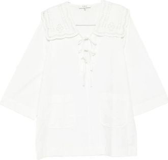 Sea New York Lace-collar Tie-front Dress