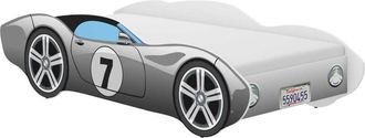 OEM Cama Infantil Coche Corvetta 160x80 Gris Sin Llamas