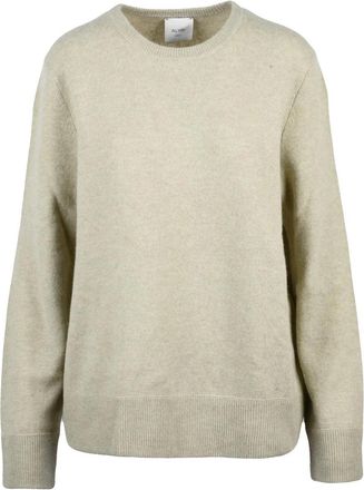 Alysi Relaxed Fit Crew Neck Knit Sweater In Sage Green